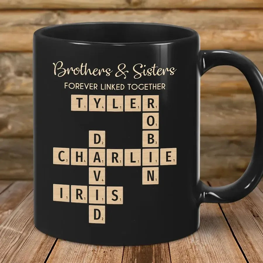 Brothers and Sisters Personalized Crossword Playing Cards