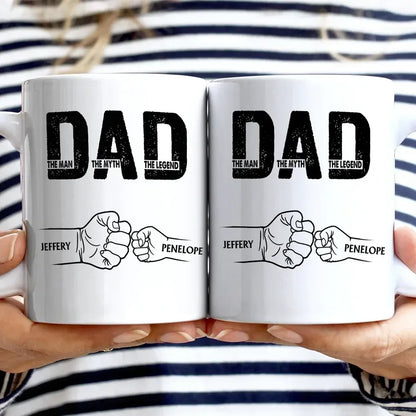 Dad The Man The Myth The Legend Personalized Fist Bump Mug
