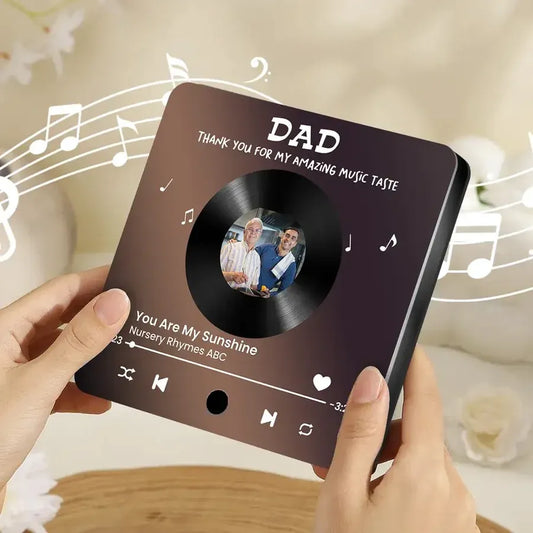 Dad Thank You for My Amazing Music Taste Personalized Photo Magnet