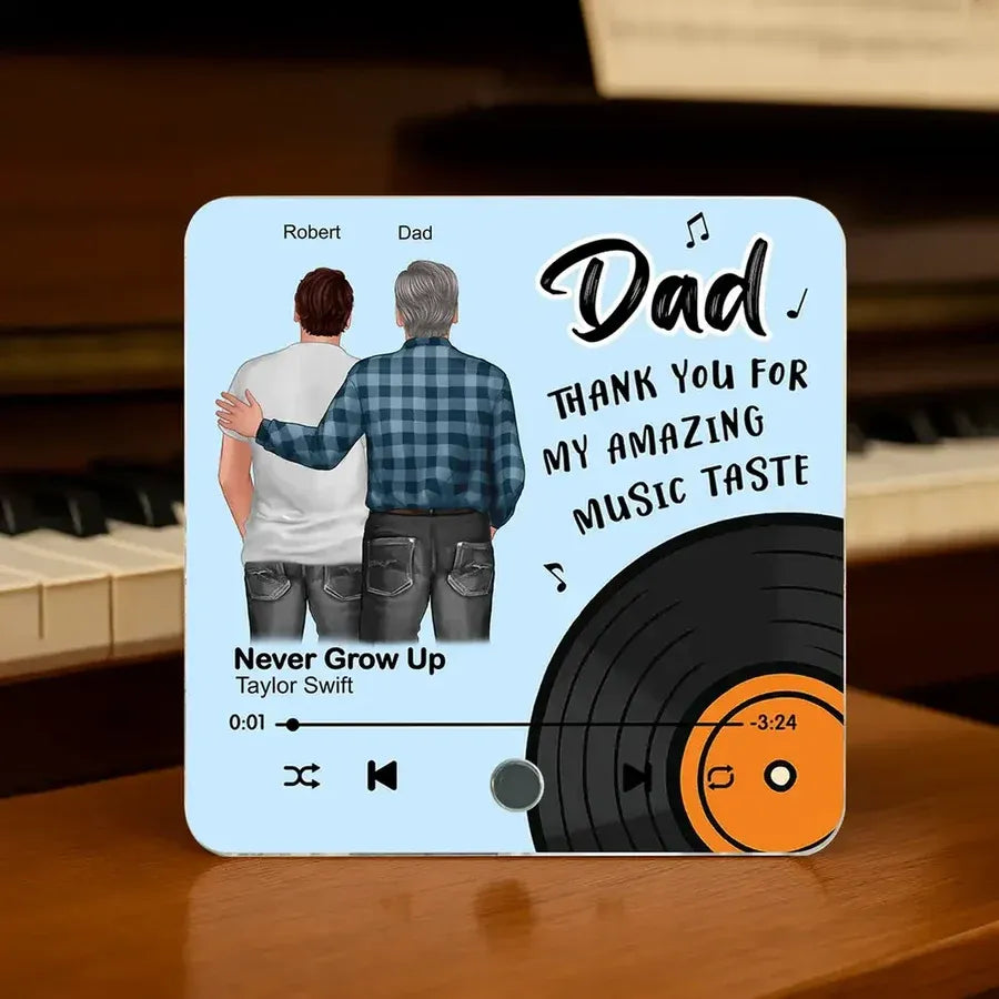 Dad Thank You for My Amazing Music Taste Acrylic Music Magnet