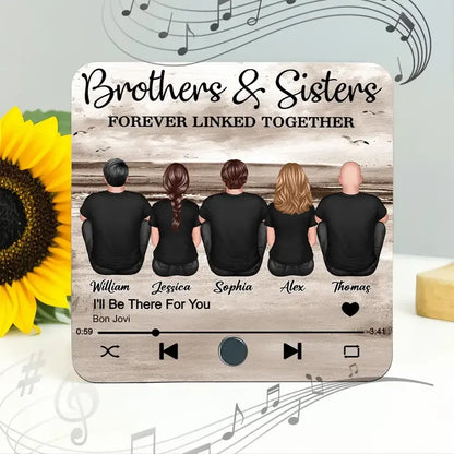 Brothers and Sisters Personalized Family Fridge Magnet