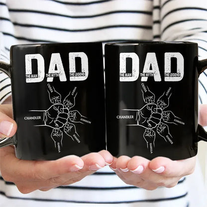 Dad The Man The Myth The Legend Personalized Fist Bump Mug