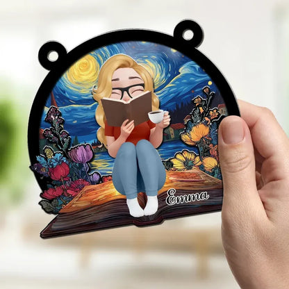 Book Lover's Haven Personalized Wood and Acrylic Ornament