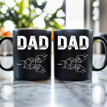 Dad The Man The Myth The Legend Personalized Fist Bump Mug