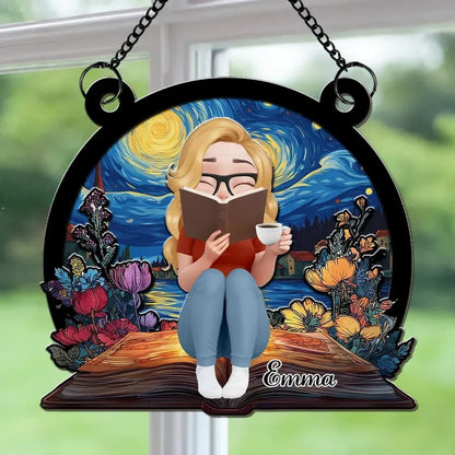Book Lover's Haven Personalized Wood and Acrylic Ornament