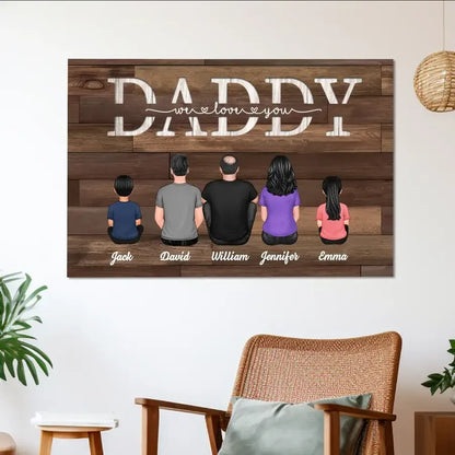 Dad We Love You Personalized Family Poster