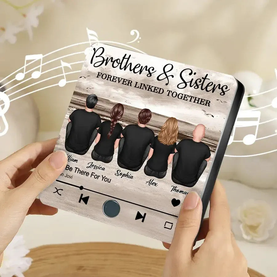 Brothers and Sisters Personalized Family Fridge Magnet