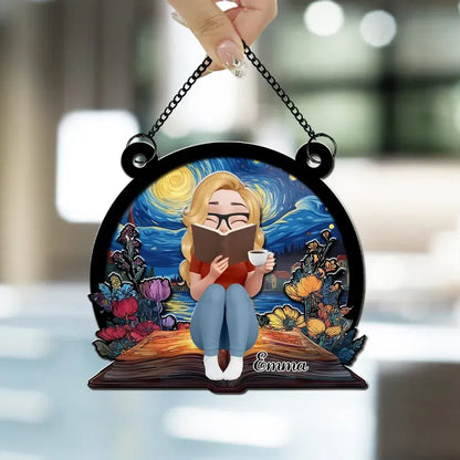 Book Lover's Haven Personalized Wood and Acrylic Ornament