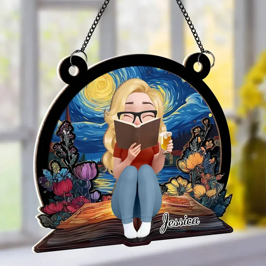 Book Lover's Haven Personalized Wood and Acrylic Ornament