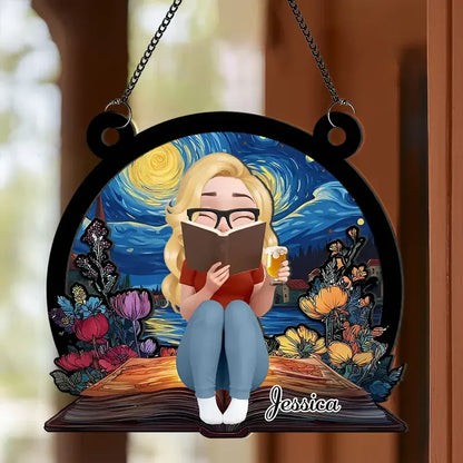 Book Lover's Haven Personalized Wood and Acrylic Ornament